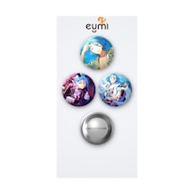 The Ensemble Stars Himeru 3'lü Metal Rozet Seti 58mm İğneli Buton Çanta Yaka Rozeti Çok Renkli