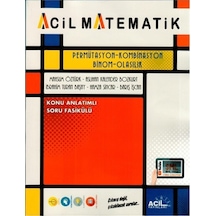 Acil Yayınları Permütasyon Kombinasyon Binom Olasılık