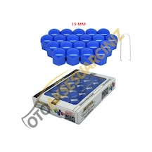 A Kalite Mefsa Bijon Kapağı Düz 19 Mm Mavi 20 Li Set