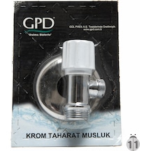Gpd 3/8" Taharet Musluğu Krom Taharet Musluk Beyaz