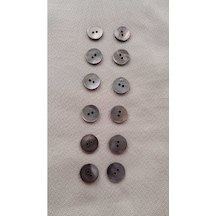 Doğal Hakik İnci Midye Kabugu İ Düğme 11 Mm 12 Adet