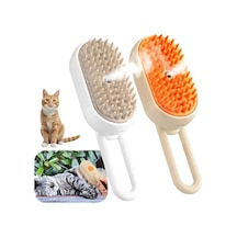 Saplı Buharlı Kedi Tarağı, Buharlı Kedi & Köpek Yıkama Fırçası Tarağı Yumuşak Silikonlu