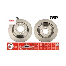 Arka Fren Aynası Adet Havalı Touareg 2.5 R5 Tdı/3.2 V6 03- 4.2 V8/5.0 V10 Tdı 02- 3.0 V6 Tdı 04- Trw 7l6615601d
