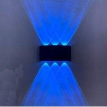 GARRA 6 Watt Siyah Kasa Mavi Işık Dış Mekan Çift Yönlü Modern Le Siyah