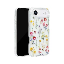 İphone 17 Air Uyumlu Kılıf Solmayan Imd Baskı Desenli, Şeffaf Tpu+pc Botanik Kapak