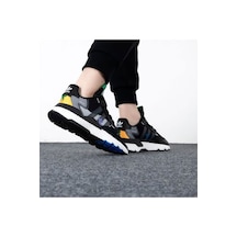 Adidas Nite Jogger Siyah Beyaz Sarı Erkek Sneaker Ayakkabı Nite-1
