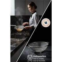Transformacion 18 Cm Süzgeç - Makarna Süzgeci Pirinç Meyve Süzgeci 304 Paslanmaz Çelik 721937 Çok Renkli