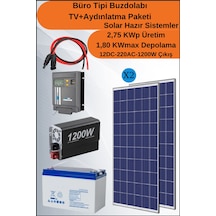 Büro Tipi Buzdolabı+tv+aydınlatma Maxi Solar Paket 2.75kwp