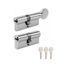 İkiz Barel Bilyalı Set - 68 Mm Gri Renkli Mandallı Anahtar
