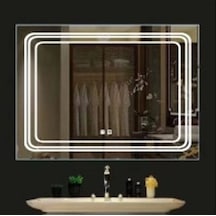 Led Işıklı Mobilya, 50x70 Cm Modern Ve Estetik Açık Gri