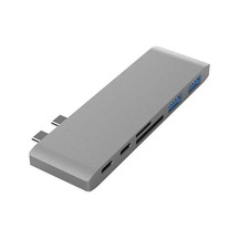 Coofbe 6 İn1 Usb-C Hub Daul USB 3.0 Type-C Şarj Dönüştürücü Flash Bellek Hafıza Kartı Okuyucu