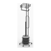 Tekno Tel Mg-096 Ayaklı Yedekli Wc Kağıtlık + Klozet Fırçalık Siyah