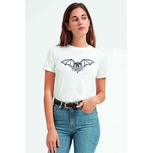 Aerosmith Hard Rock Rock And Roll Baskılı Beyaz Kadın Tshirt (534306178)