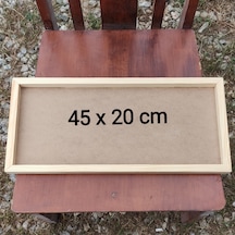 45x20cm Ham Ahşap Çerçeveli Pano Camsız - Arkalık Sabit