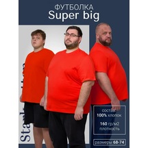 Stark Cotton Super Big Büyük Bedenler İçin Oversize Temel Tişört 292388775 Kirmizi