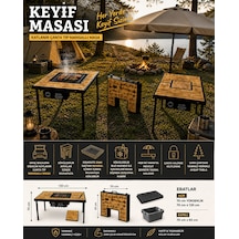 Mangal Masası, Piknik Masası, Taşınabilir Kullanışlı Keyif Masası, Mutfak Masası, Yemek Masası Ahşap