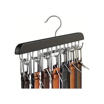 Chuangyinshop Siyah 14 Kancalı Ahşam Askılık, Kravat Atkı Kemik İçin Çok Amaçlı Düzenleyici Siyah