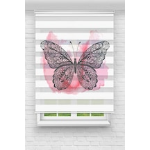 Perdeoutlet38 Baskılı Renkli Kelebek Dijital Baskılı Zebra Perde-cocuk Odası-stor Perde Model:pz-731 Çok Renkli