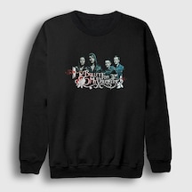 Presmono Unisex Band Bullet For My Valentine Sweatshirt Siyah