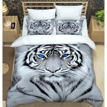 Tiger Tek Kişilik 3 Parça Saten & Pamuk Nevresim Takımı
