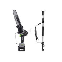 Zimastar Sc-5808 Akülü Zincirli Budama Testeresi 21v 4ah Çift Akülü Ve Sc-7612 Teleskopik Uzatma Aparatı