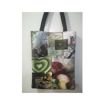 Owl Bag Fairycore Aesthetic Desenli Omuz Çantası Yeşil