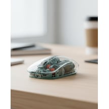 Bluetooth Ve 2.4g Usb Destekli Pilli Kablosuz Şeffaf Mouse Standart