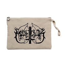 Marduk Logo Krem Clutch Astarlı Cüzdan / El Çantası Krem