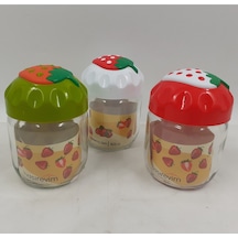 Çilek Desenli Kavanoz 1 Adet 425 Cc Royaleks-ck425 Diğer