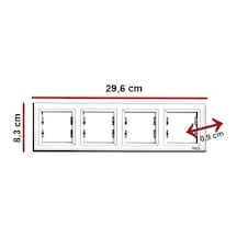 Schneider Asfora Krem Dörtlü Çerçeve Eph5800423