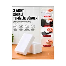 3 Adet Sihirli Sünger, Torpido Süngeri, Ayakkabı Süngeri, Melamin Sünger, Yazı Silen Duvar Süngeri