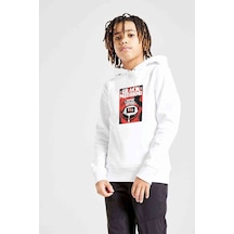 Tshirthane Black Mirror Red Baskılı Unisex Çocuk Kapüşonlu Beyaz Sweatshirt
