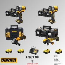 Dewalt DCF922NT + DCF922NT + DCG407NT + DCG409VSNT 4 Adet 5 Amper Akü + Şarj Aleti Set