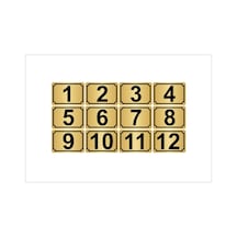 Metal Kapı,Masa,Dolap Numarası 10Cmx15Cm 12 Adet (1…12) (429037441)