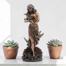 Dekoratif Afrodit Figürü Veronese Biblo Mitolojik Tema Şık Salon Dekoru Poliresin Dekoratif Obje 11x9,5x28 Cm Diğer