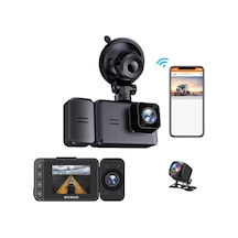 A18 Wifi Araç Kamerası Ön Ve Arka İç Çift Kameralı Araba Dvr, Gece Görüşlü Park Modu