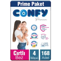 Confy Premium Bebek Bezi 4 Numara Maxi 168 Adet