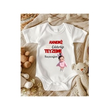 Lupi Teyze Yazılı Bebek Zıbın Yüzde Yüz Pamuk 110 ekru