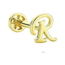 Glorria Altın R Harfi Tragus Piercing Çok Renkli
