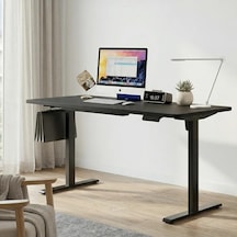 Adornist - Yüksekliği Ayarlanabilir Ergonomik Bilgisayar & Çalışma Masası - Tek Motorlu 2 Hafızalı Siyah, 120 60 Çok Renkli