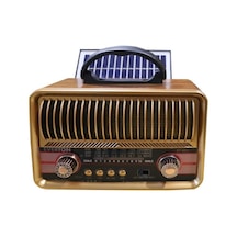 Everton Rt-682 Solarlı,şarjlı Nostaljik Radyo Bluetooth-usb-sd-fm
