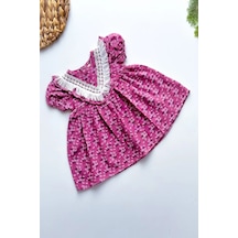 Yazlık Elbise Kısa Kollu Kız Çocuk Elbise Bebek Giyim Kız Bebek Elbise Elbklb 001