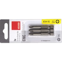 Ceta Form 3 Parça 1/4" Yıldız Bits Uç- PH2 x 50 mm / Kartlı