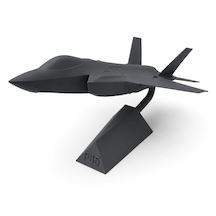 30 Cm Gri Modern Jet Uçağı Dekoratif Masaüstü Biblo Teknolojik Tasarımlı Uçak Maketi Ofis Ve Oyun Odası Dekoru