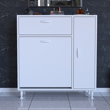 Modilayn Yenice 90 X 97,5 X 31,8 Cm Kirli Çamaşır Sepetli Banyo Dolabı
