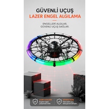 Int-m18 Ufo Drone Led Işıklı Hd Kameralı Drone Uzaktan Kumandalı