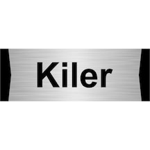 Kiler 10x20cm Gümüş Renk Metal Yönlendirme Levhası