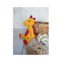 Amigurumi Organik Örgü Oyuncak Dinozor Sarı