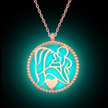 Gümüş Fosforlu Rose Anne Çocuk Sevgisi Kadın Kolye Sl12504 Rose Gold