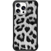 İphone 15 Pro Max Uyumlu Kılıf M-safe Şarj Özellikli Youngkit Leopard Serisi Kapak Siyah Siyah